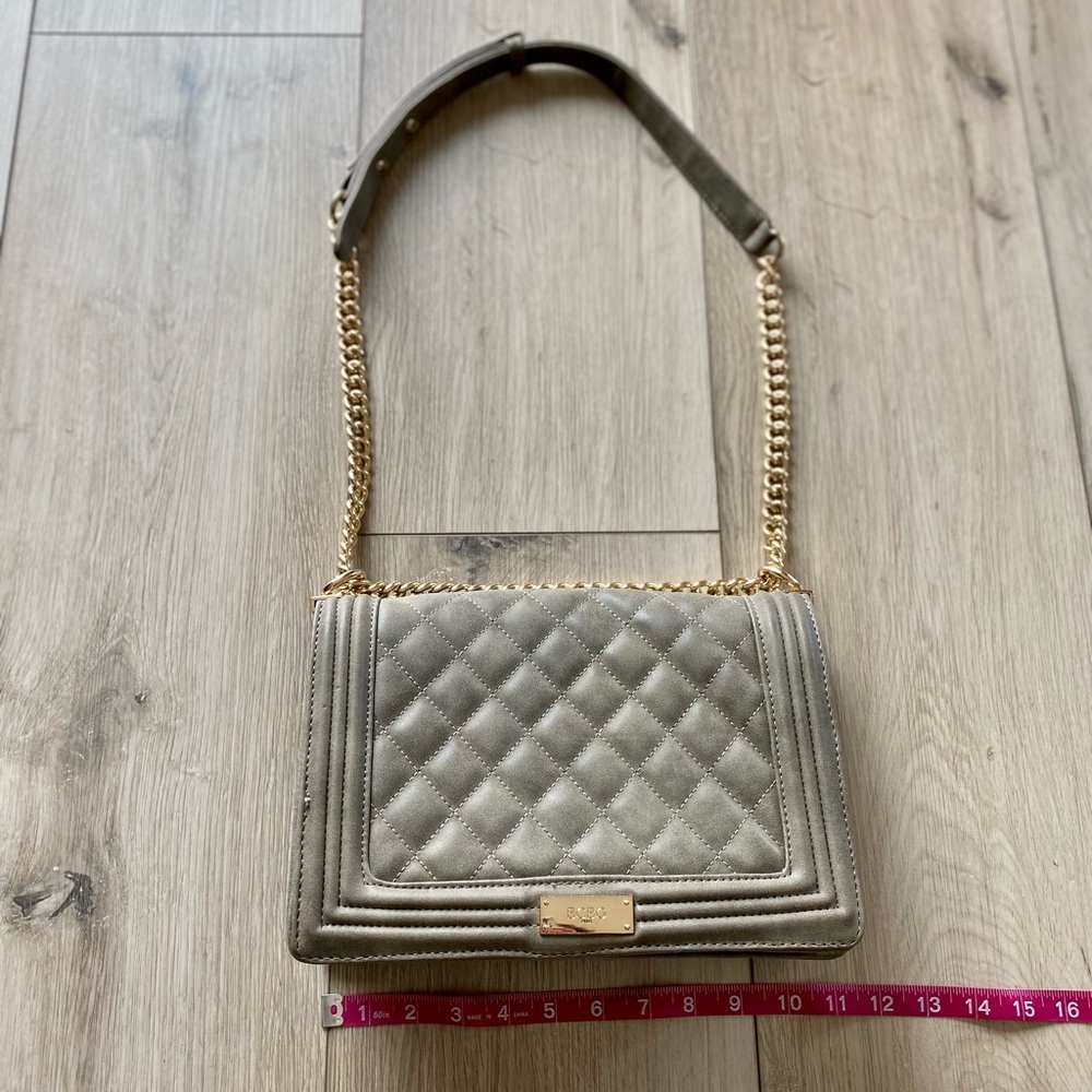 BCBG Olive Green Quilted Purse - Picture 4 of 9